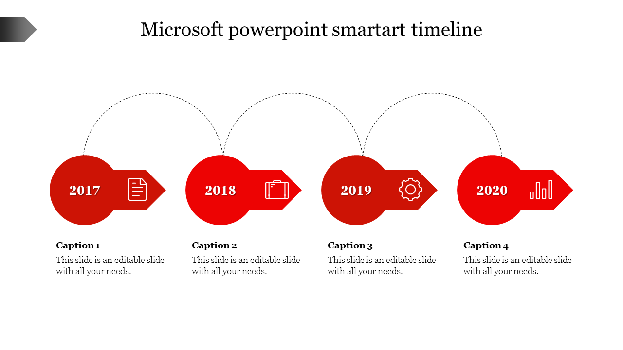 Free - Innovative Microsoft PowerPoint SmartArt Timeline